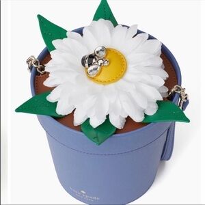 Kate Spade Flower Blue Pot Spring Bag Purse NWT